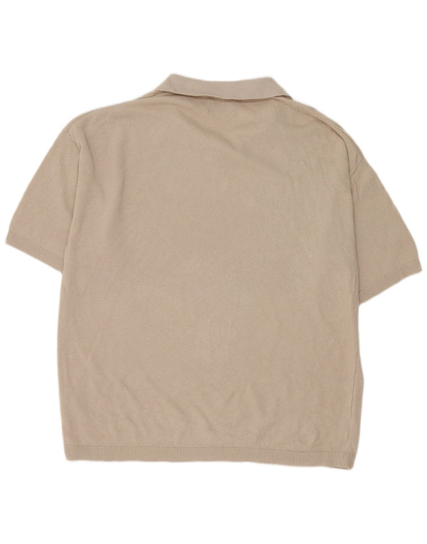 Jack & Jones Pull à manches courtes et col polo pour homme XL en coton beige