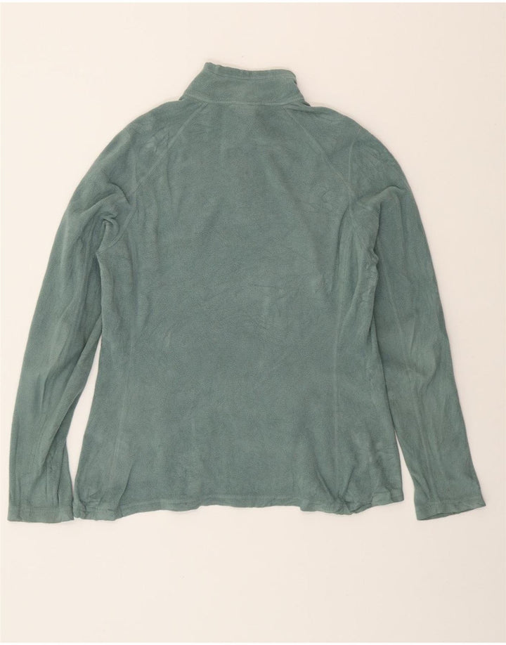THE NORTH FACE Womens Zip Neck Fleece Jumper UK 14 Medium Green Polyester Vintage The North Face and Second-Hand The North Face from Messina Hembry 