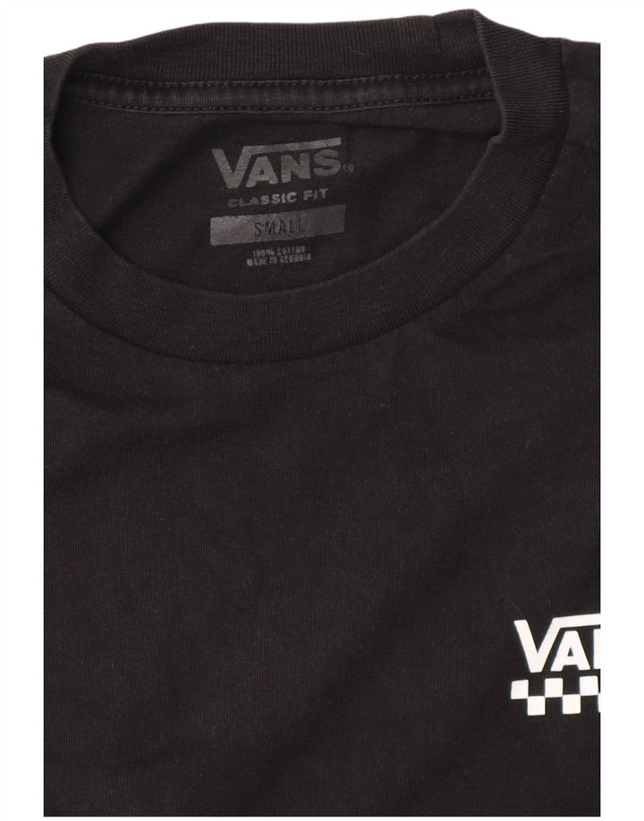 VANS Mens Classic Fit T-Shirt Top Small Black Cotton