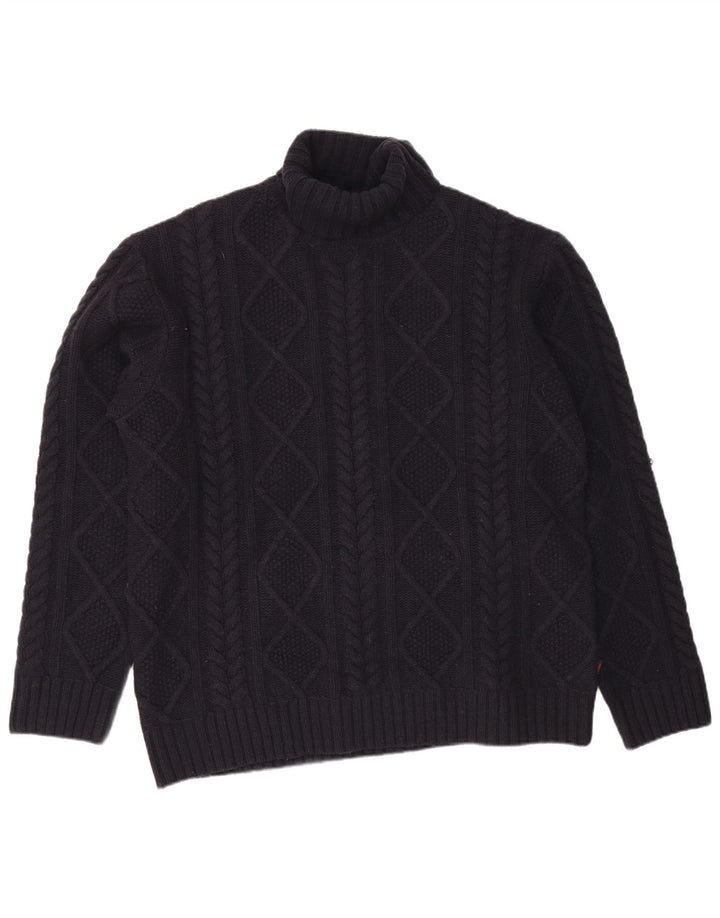 Kappa Pull Col Roulé Homme 2XL Bleu Marine Laine