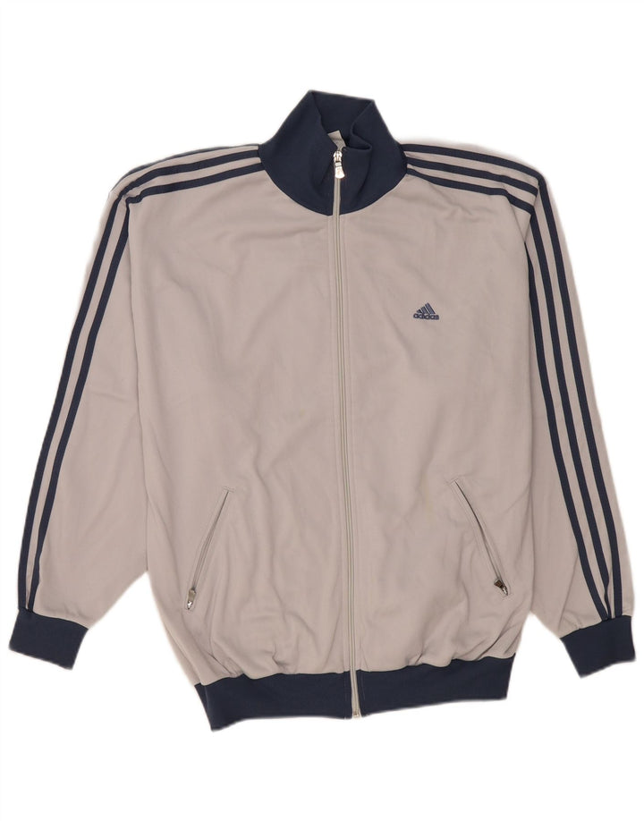 Adidas Veste de survêtement pour homme UK 38/40 Gris moyen Polyester