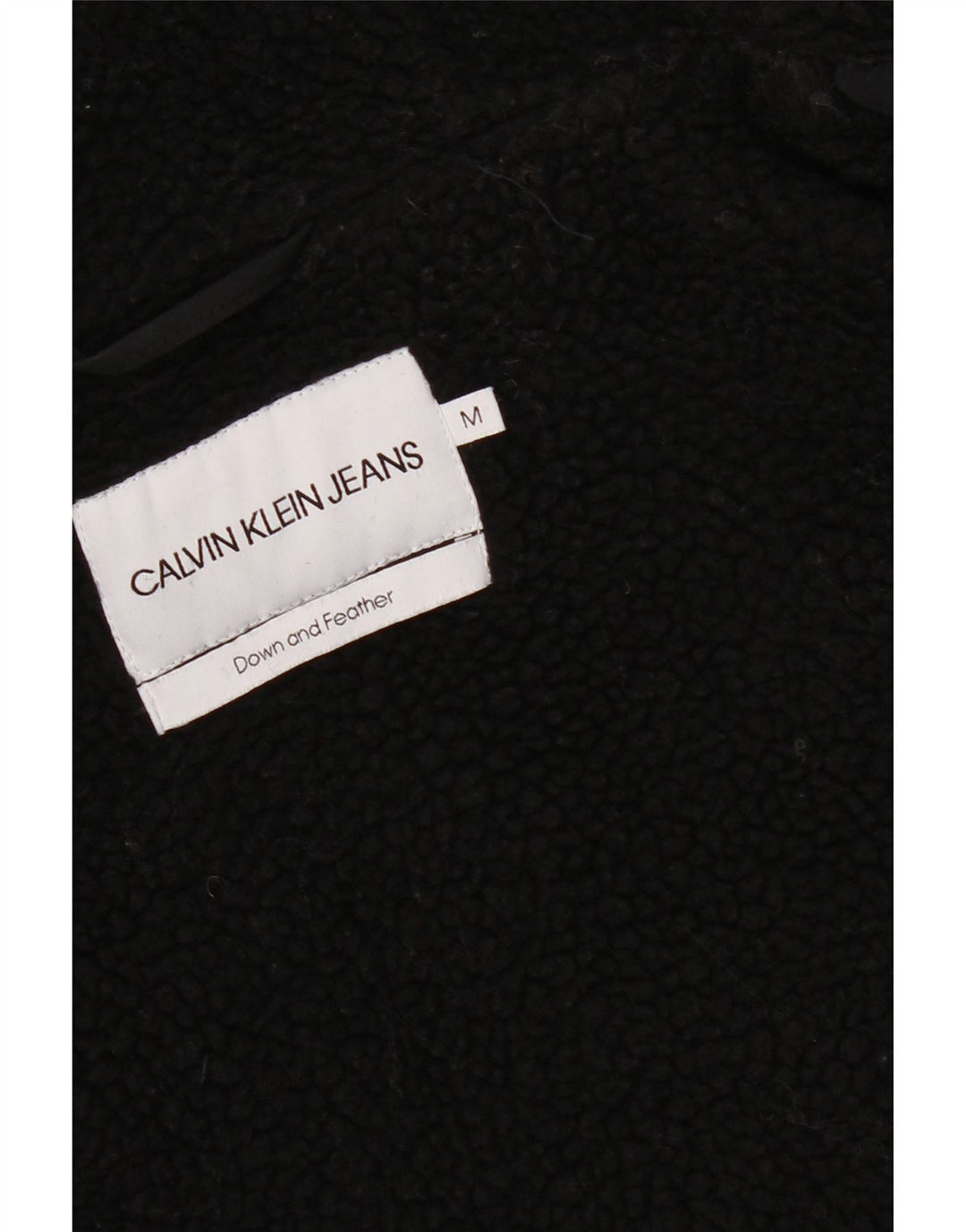 Calvin Klein Veste rembourrée à capuche pour homme UK 38 Medium Noir Polyester