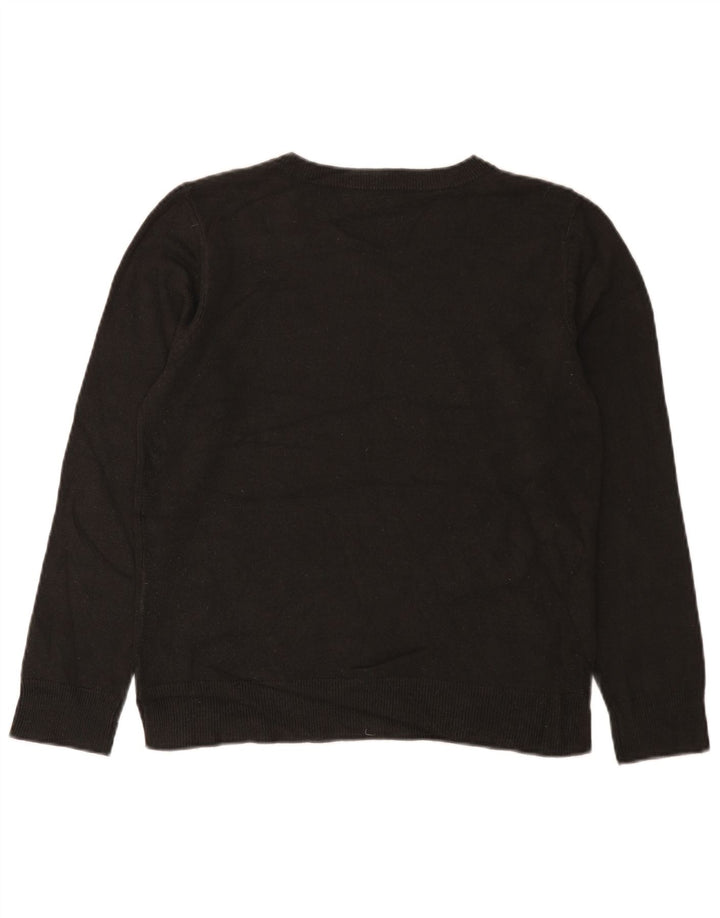 Marks & Spencer Pull à col rond pour femme UK 12 Acrylique noir moyen