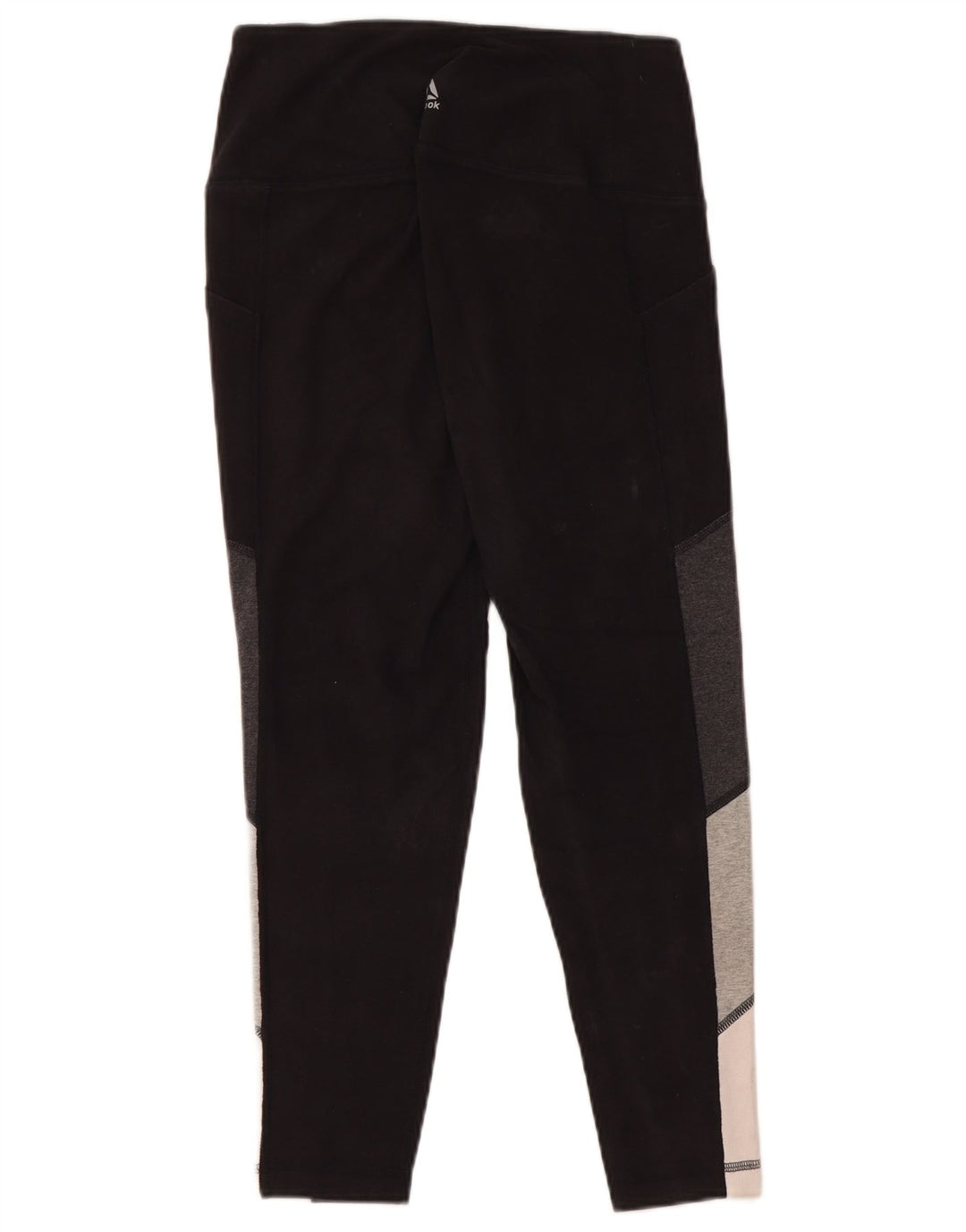 REEBOK Leggings Femme UK 10 Petit Noir Colorblock Coton
