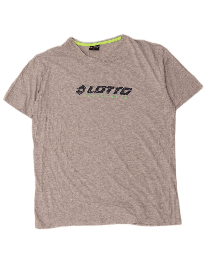 Lotto T-Shirt Graphique Homme Top 2XL Gris Moucheté