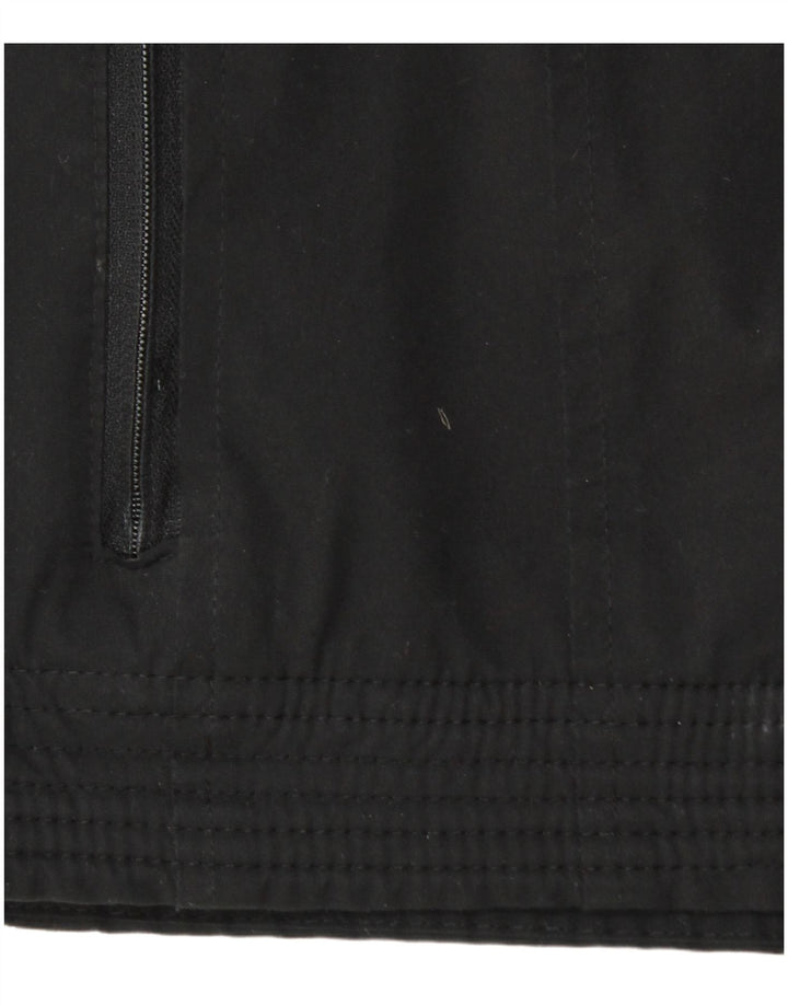 Hollister Veste coupe-vent à capuche pour femme UK 14 Medium Noir Polyester