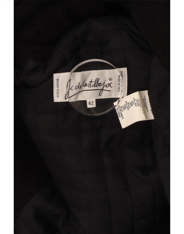 JC De Castelbajac Caban surdimensionné pour femme EU 42 Grand Noir Classique