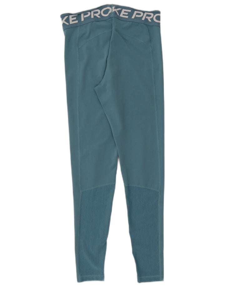 Nike Legging graphique Dri Fit pour femme UK 12 Polyester turquoise moyen