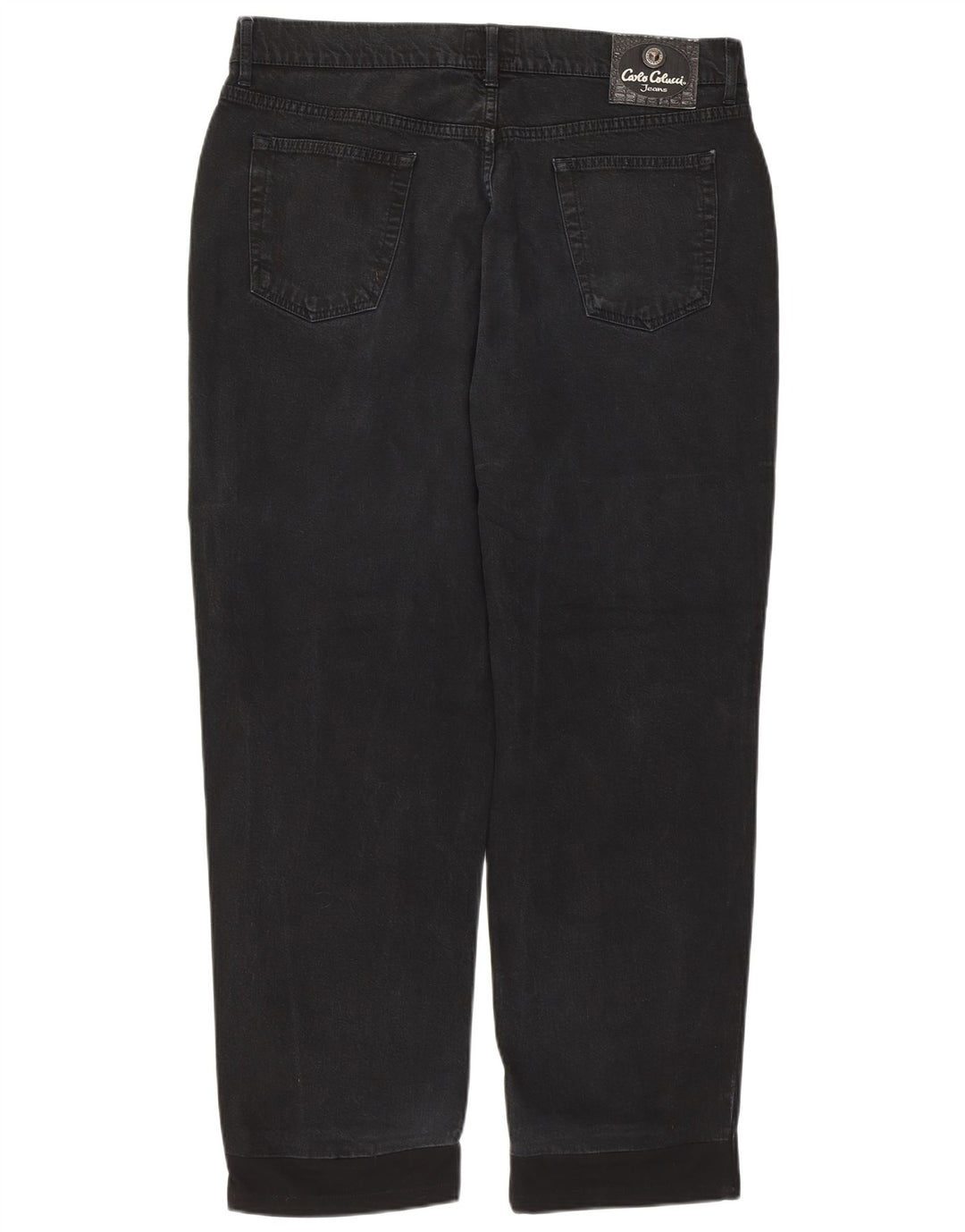 CARLO COLUCCI Womens Tapered Jeans W35 L27 Black