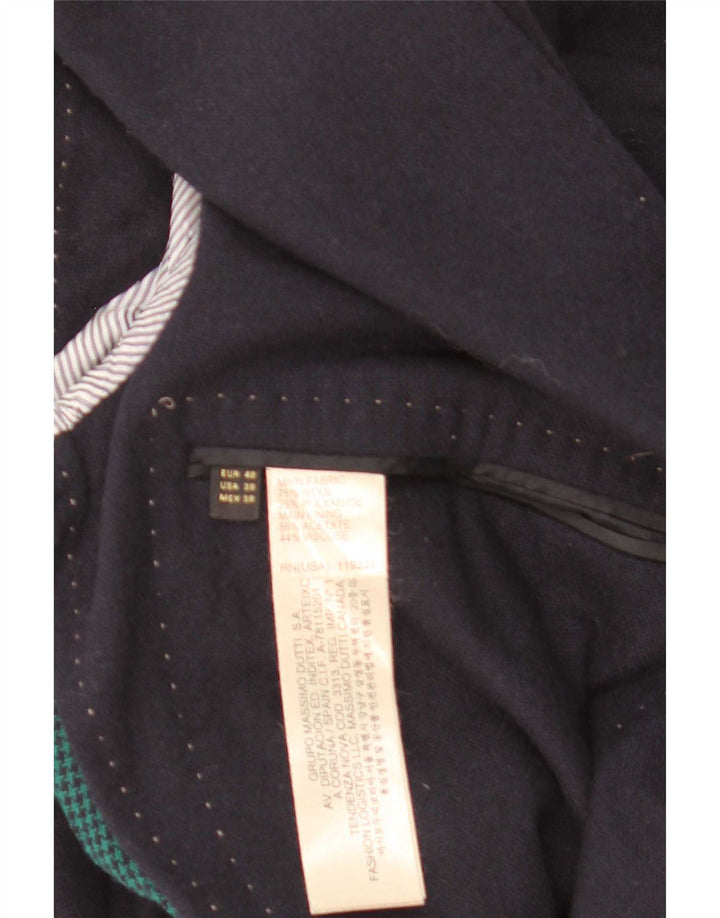 Massimo Dutti Veste Blazer 2 Boutons Homme EU 48 Laine Bleu Marine Moyen