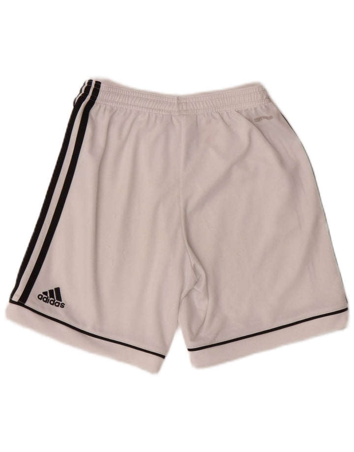 ADIDAS Boys Climalite Sport Shorts 11-12 Years  White Polyester