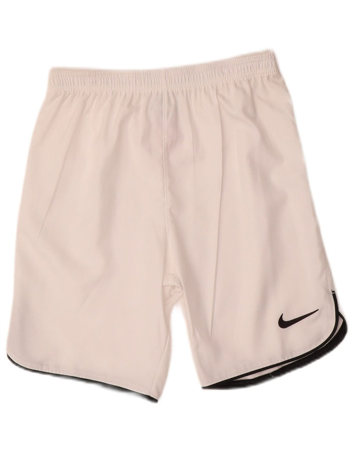 NIKE Short de sport Dri Fit pour garçon 12-13 ans Large Blanc Polyester