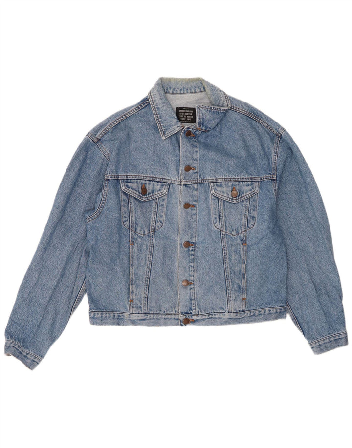 Benetton Veste En Jean IT 48 Bleu Moyen Coton Homme