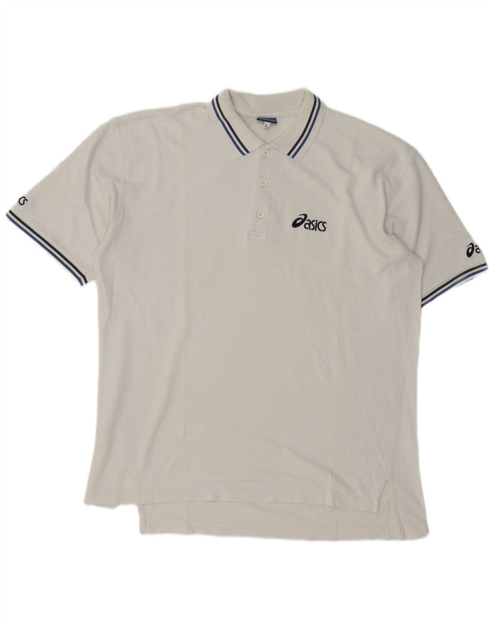 Asics Polo Homme XL Blanc Coton