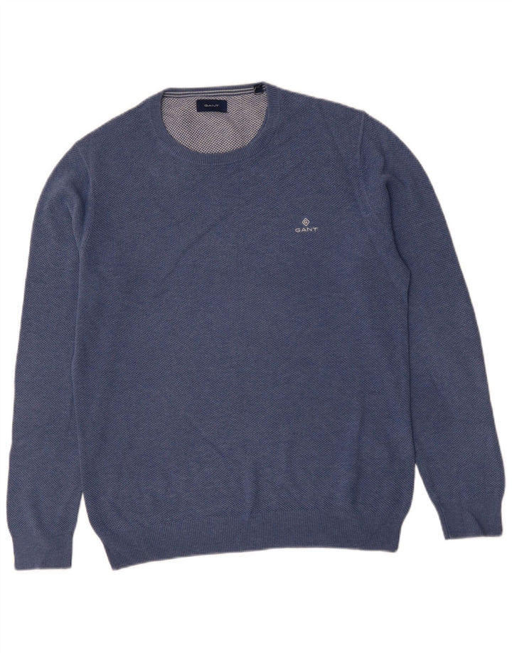GANT Pull Col Ras Du Cou Homme Bleu Moyen Coton
