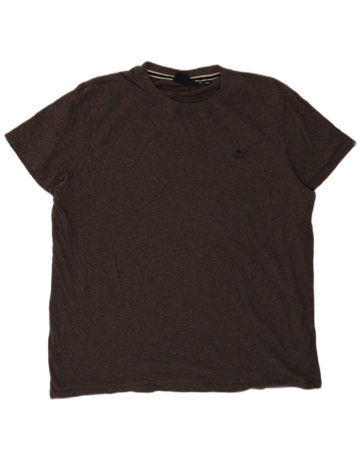 Superdry T-Shirt Homme Top 2XL Marron Coton
