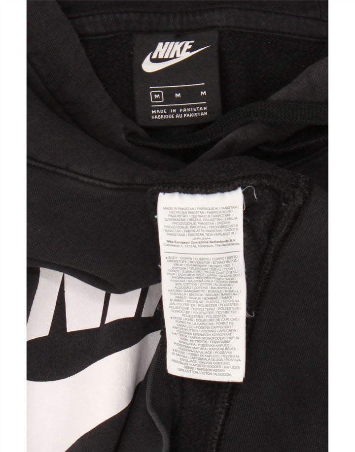 Nike Pull à capuche graphique en coton noir moyen pour homme