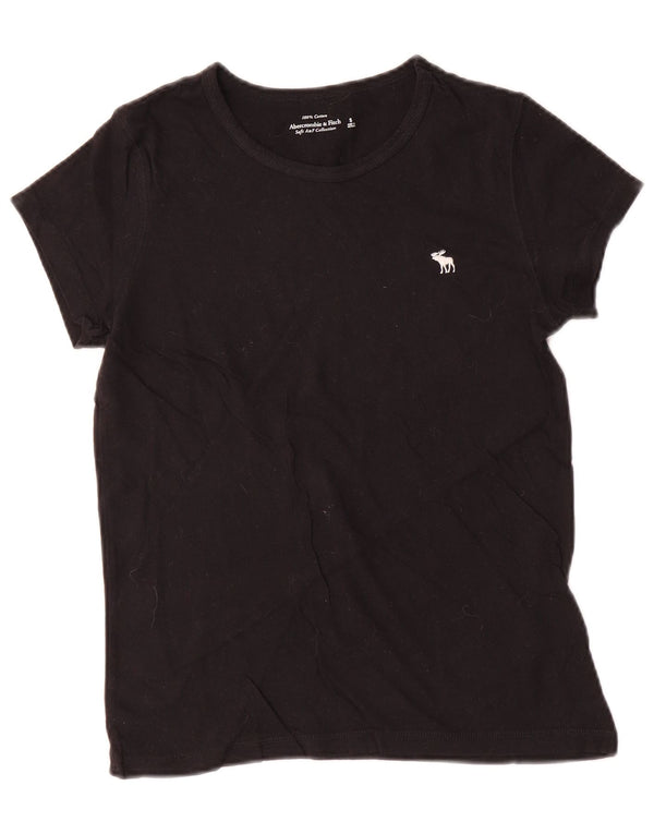 Abercrombie & Fitch T-shirt pour femme UK 10 Petit coton noir