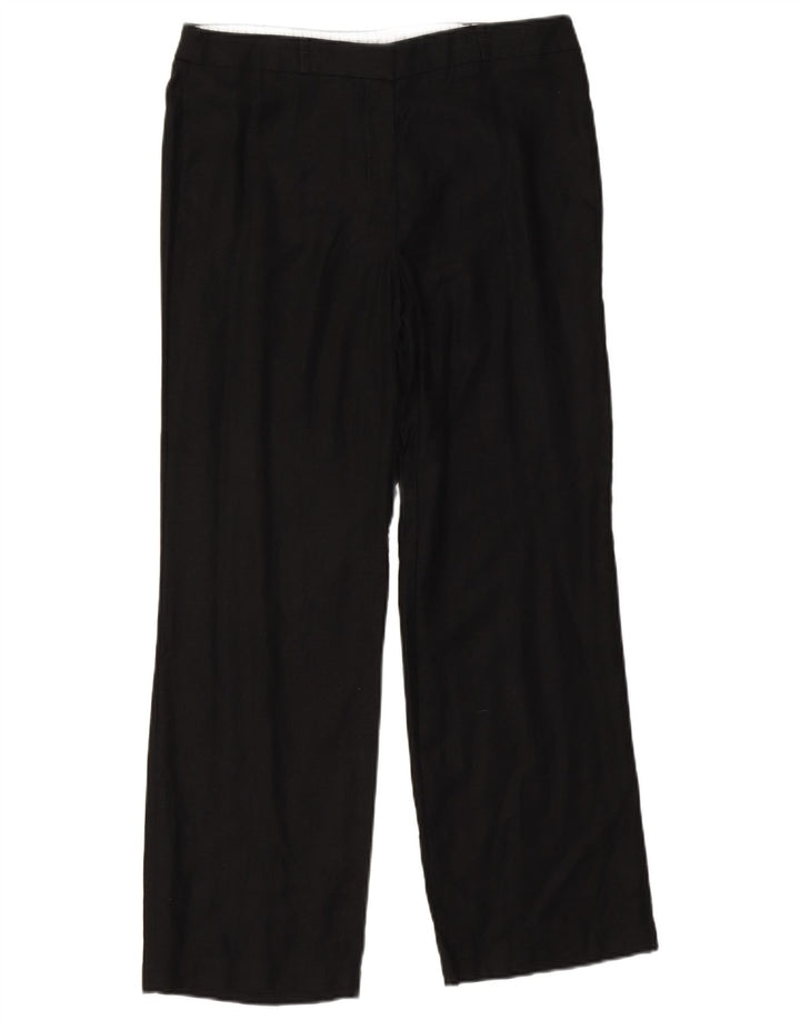 Marks & Spencer Pantalon de costume droit pour femme UK 14 Large W32 L29 Noir