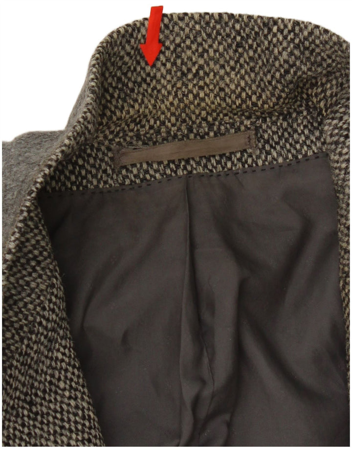 Centaur Veste blazer Harris Tweed pour homme UK 38 Gris moyen à chevrons