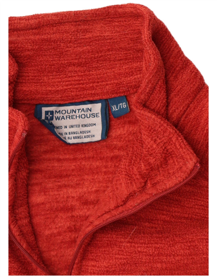 Mountain Warehouse Pull polaire à col zippé pour homme XL Orange Polyester