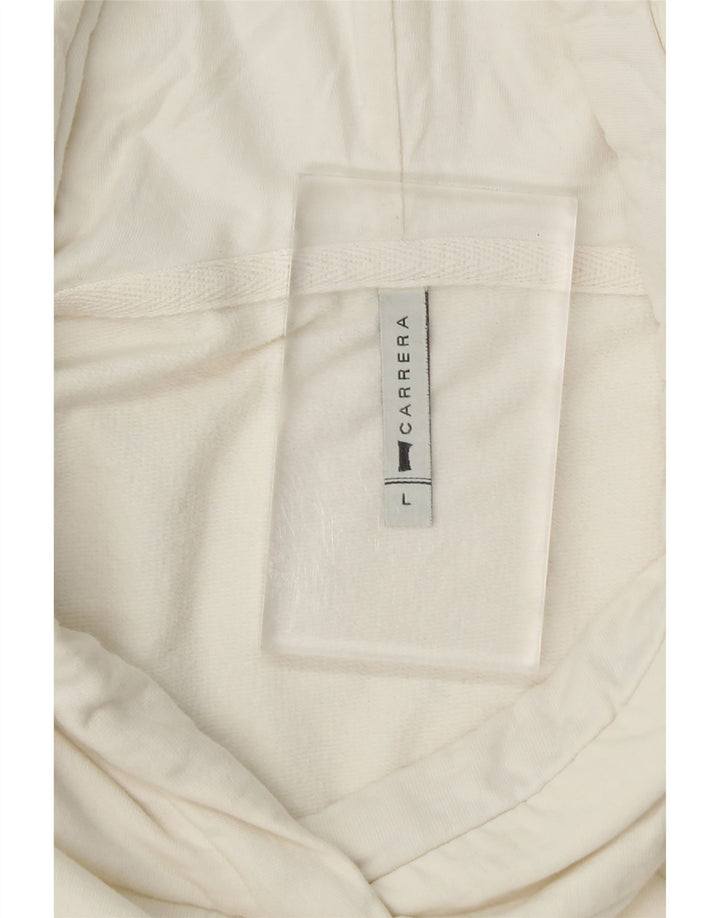 CARRERA Pull à capuche pour femme UK 16 Large Blanc Coton