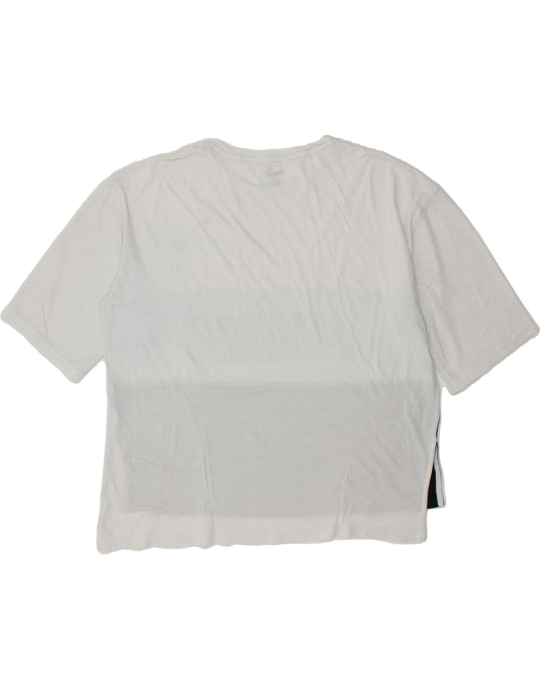 PUMA Womens Oversized Graphic T-Shirt Top UK 14 Medium White Colourblock Vintage Puma and Second-Hand Puma from Messina Hembry 