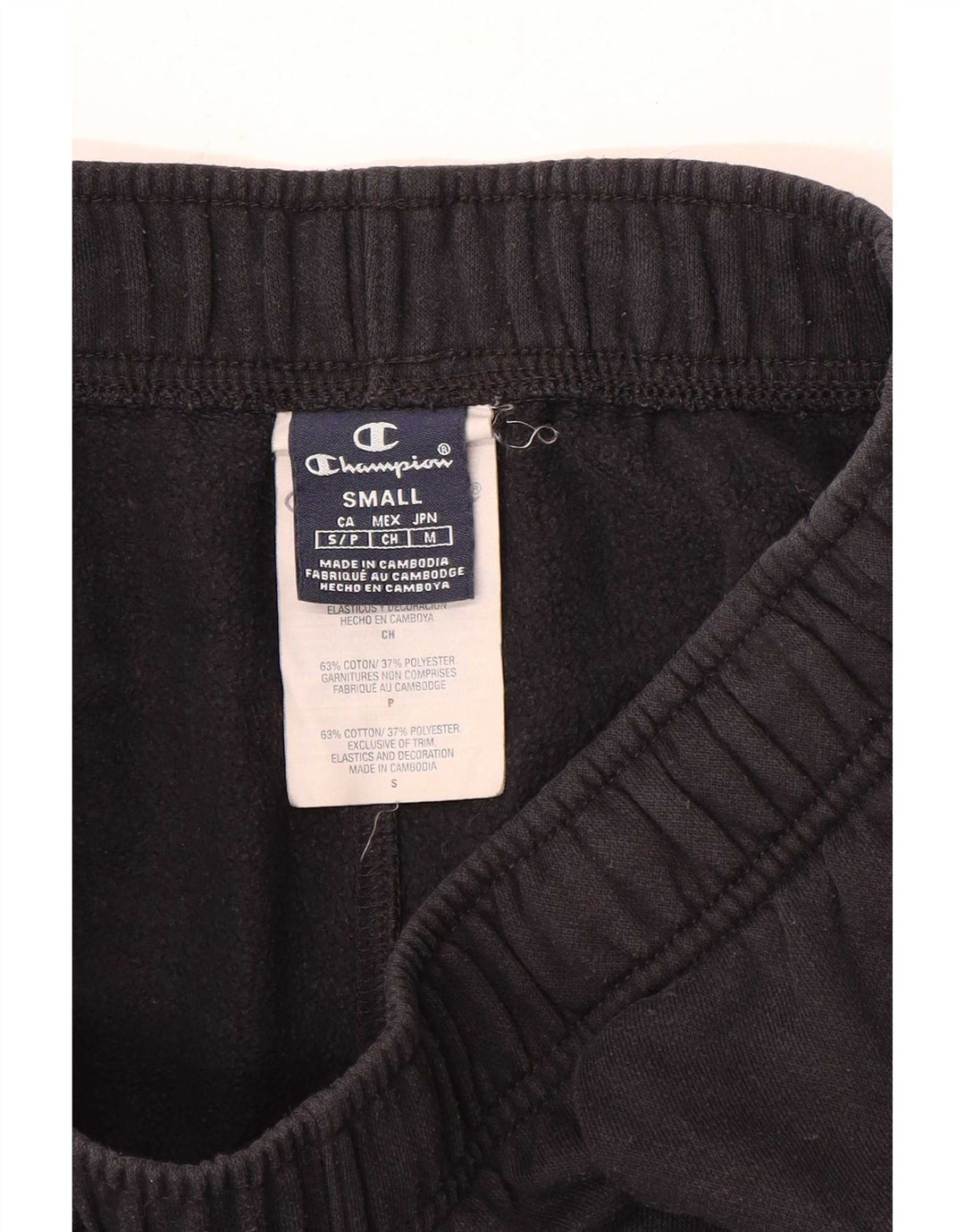 Champion Pantalon de survêtement pour homme en coton noir Taille S