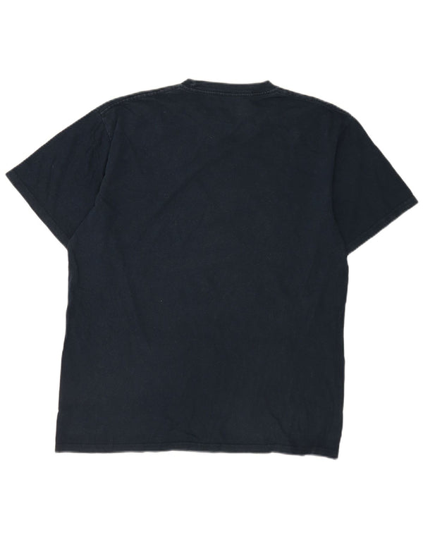 Hard Rock Cafe Mens London Graphic T-Shirt Top Large Bleu Marine Coton