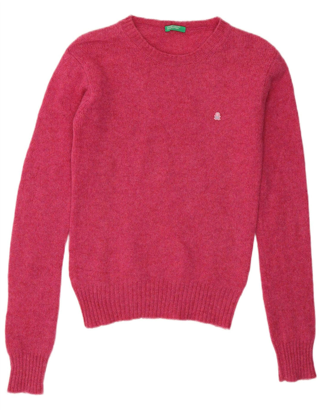 Benetton Pull à col rond pour femme UK 8 Small Rose