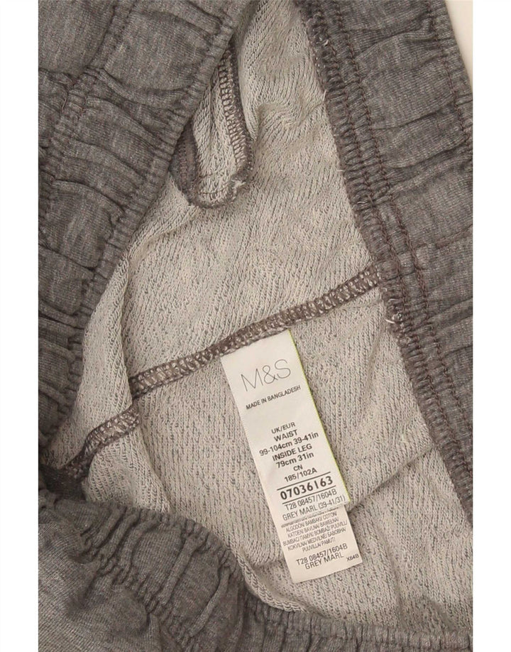 Marks & Spencer Pantalon de survêtement XL gris chiné en coton pour homme