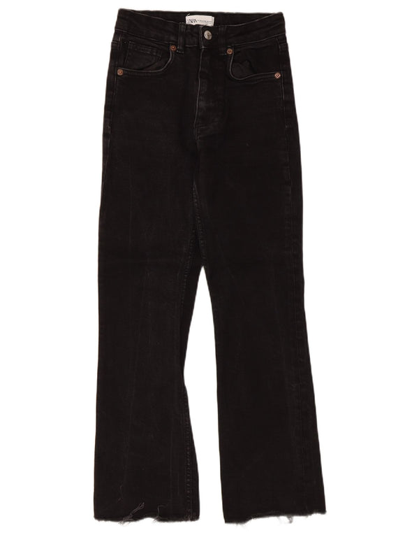 Zara Jean bootcut taille haute pour femme EU 34 2XS W24 L25 Noir
