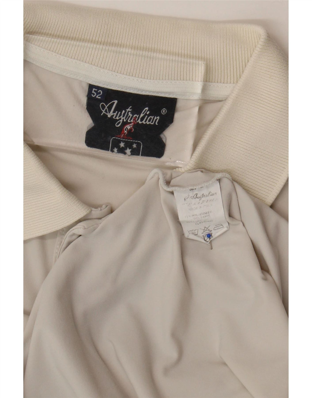 AUSTRALIAN L'ALPINA Polo Homme IT 52 Large Beige Polyamide