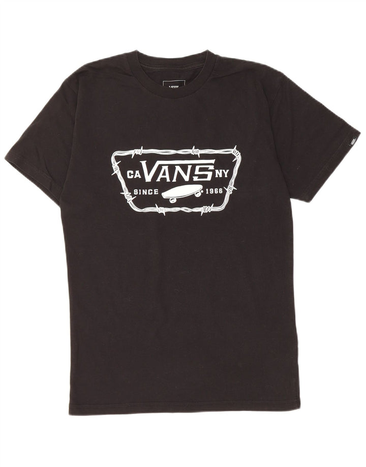 VANS T-shirt graphique coupe classique pour hommes, petit coton noir