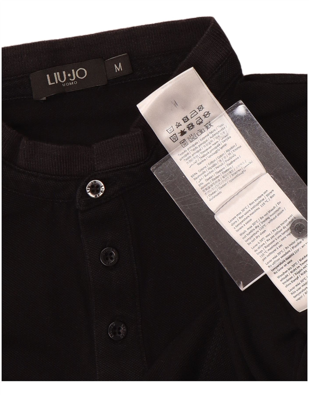 LIU JO Polo Uomo Homme Noir Moyen Coton