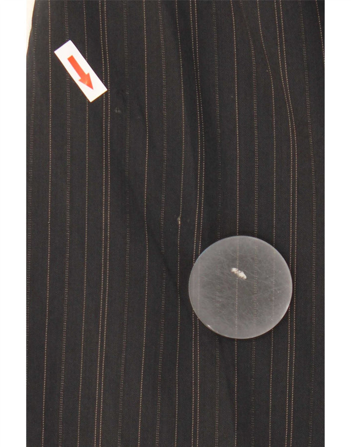 Hugo Boss Veste blazer à 3 boutons pour homme IT 40 Large laine rayée grise
