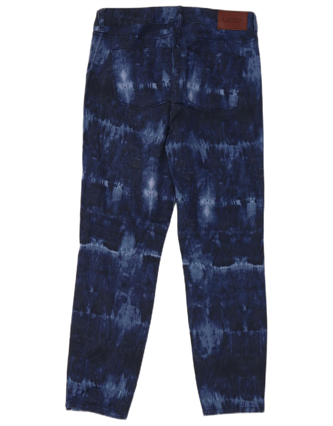 RALPH LAUREN Jean slim pour femme US 4 Small W30 L26 Bleu marine Tie Dye Coton