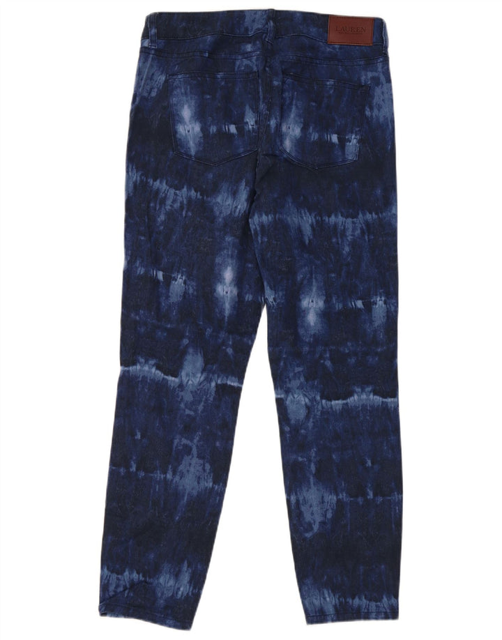 RALPH LAUREN Jean slim pour femme US 4 Small W30 L26 Bleu marine Tie Dye Coton