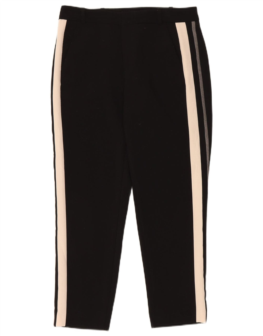 ZARA Femme Pantalon Chino Slim Small Noir Colourblock