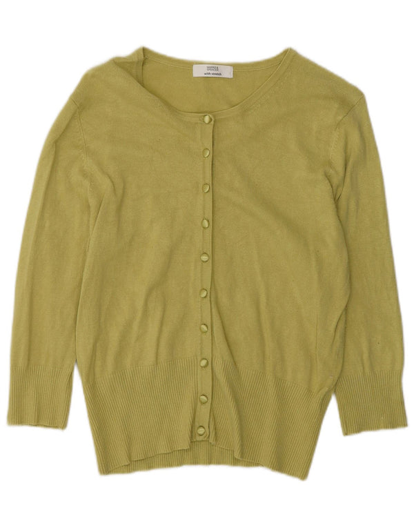 Marks & Spencer Pull cardigan à manches 3/4 pour femme UK 14 Vert moyen