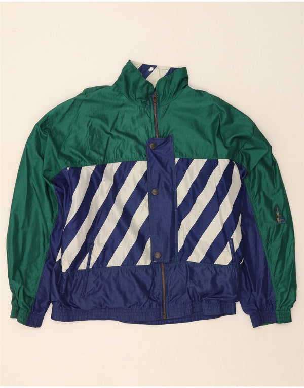 ATHLETA Veste de survêtement graphique pour femme UK 22 3XL Vert Colourblock