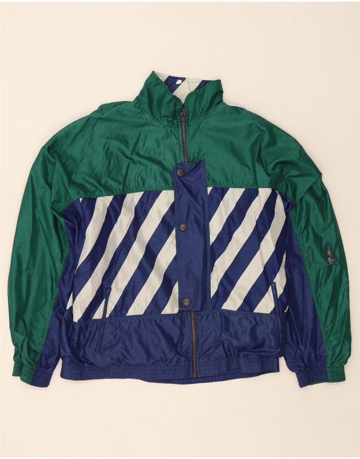 ATHLETA Veste de survêtement graphique pour femme UK 22 3XL Vert Colourblock