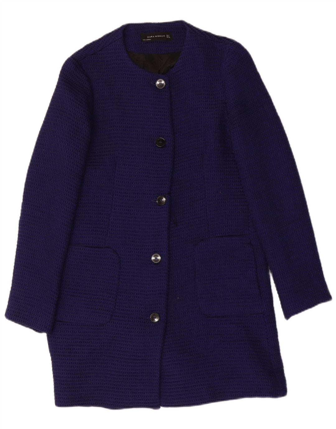 Zara Femme Pardessus UK 10 Petit Bleu Marine