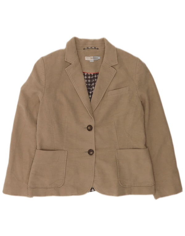 Veste blazer à 2 boutons Boden pour femme UK 46 Large Beige Coton