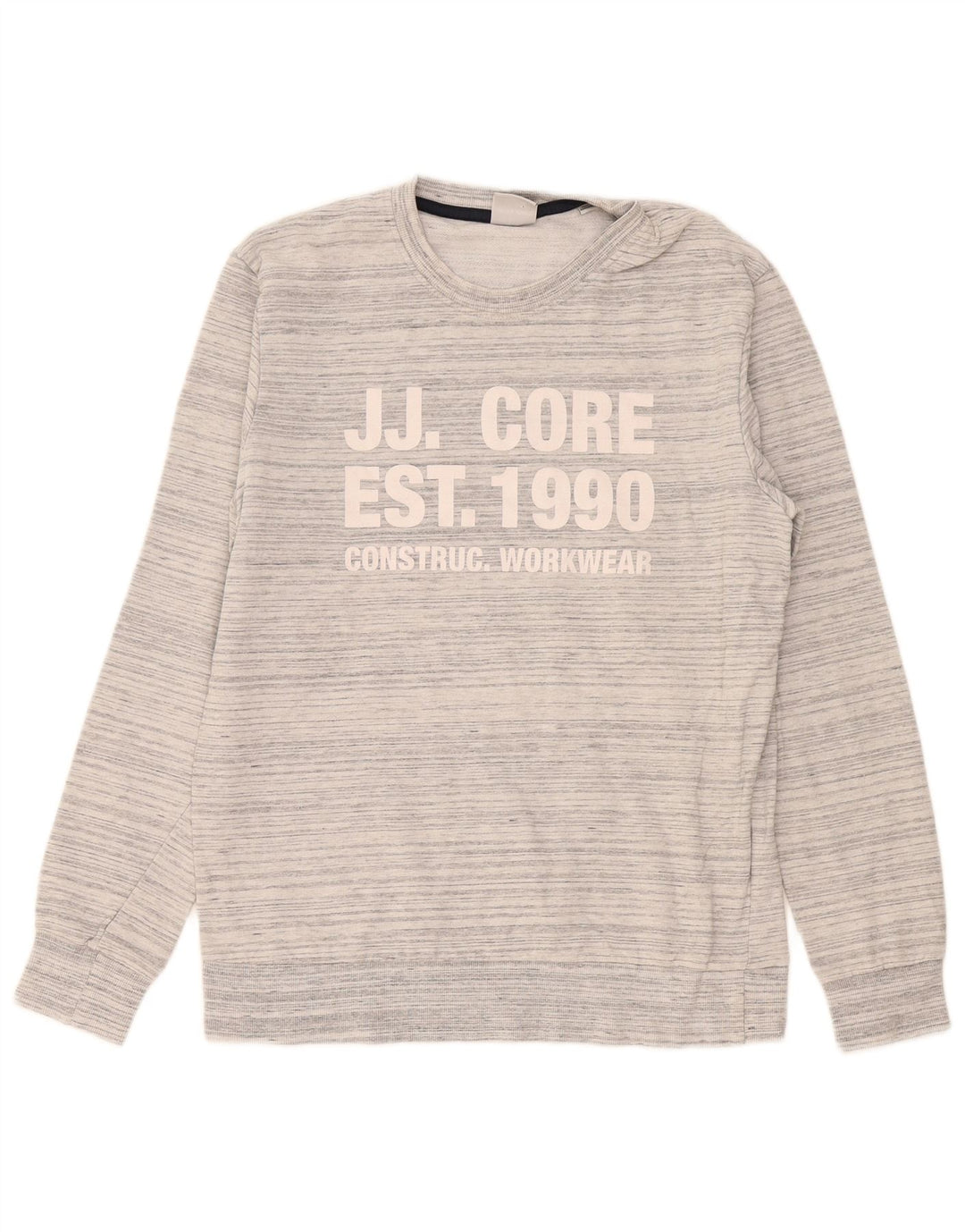 Jack & Jones Sweat-Shirt Graphique Homme Gris Moyen Moucheté Coton