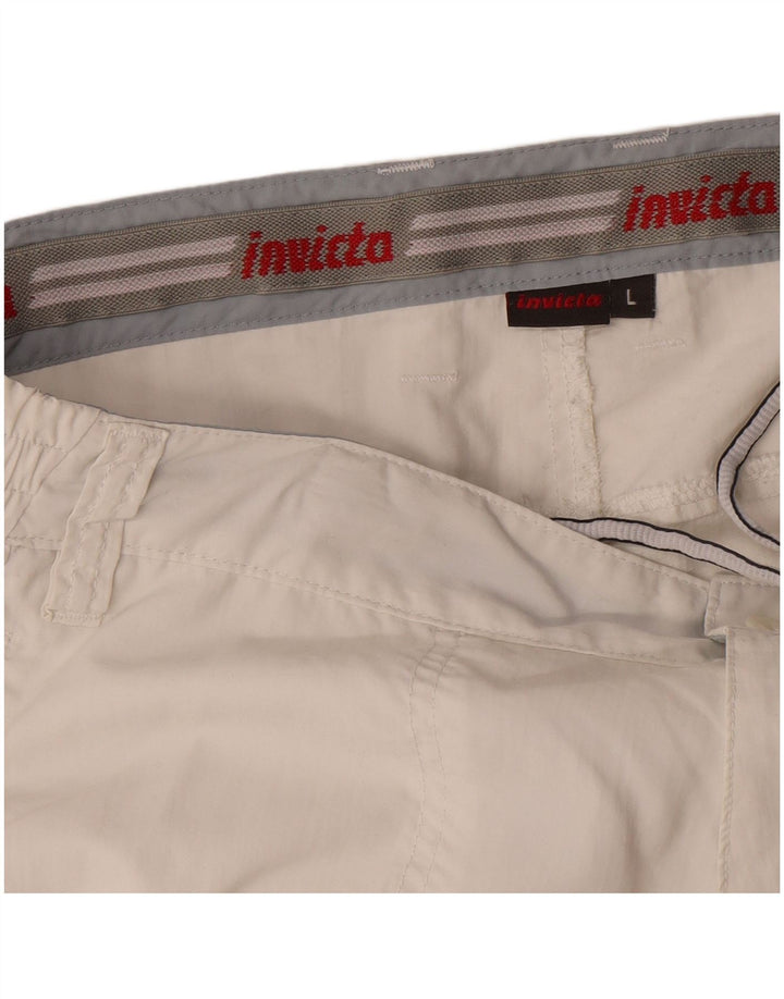 Invicta Bermuda Cargo Homme Large W34 Blanc Polyamide
