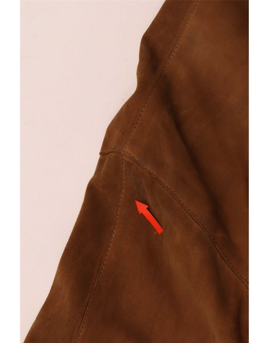 vintage Femme Veste Bomber En Daim Surdimensionnée IT 44 Beige Moyen