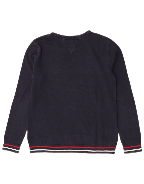 Tommy Hilfiger Pull graphique à col rond pour garçon 11-12 ans Bleu marine