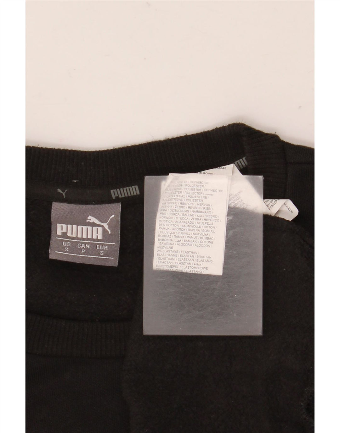 Puma Sweat-shirt pour homme en coton noir Taille S