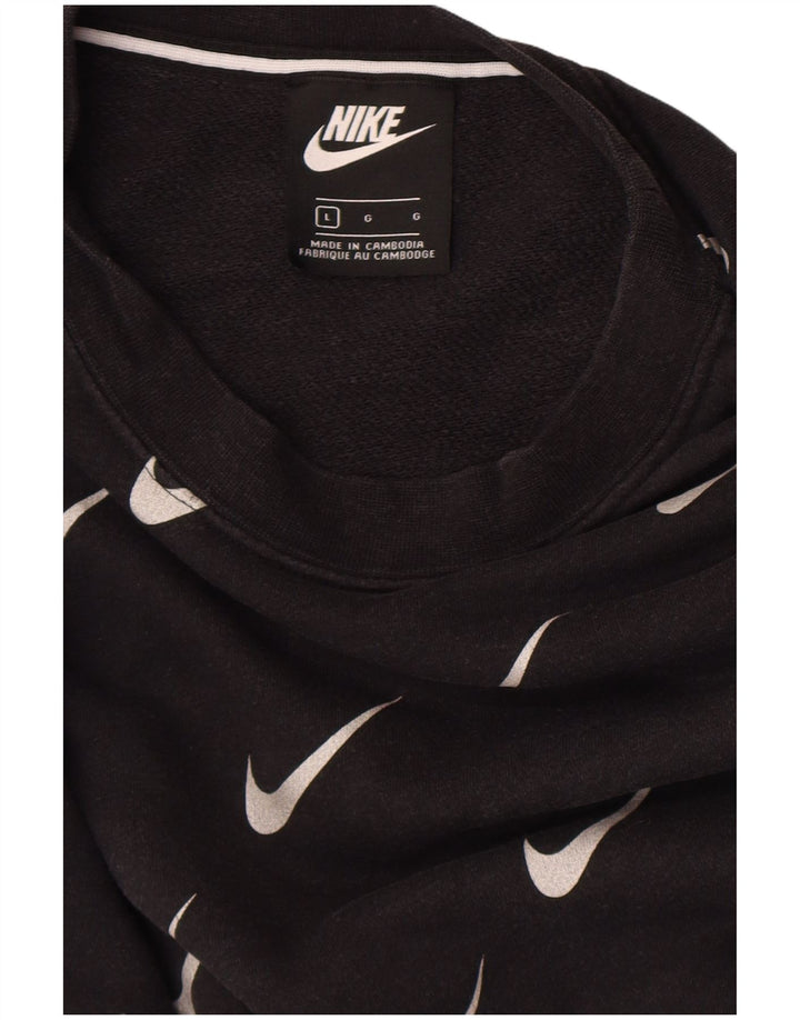 Nike Sweat-shirt graphique pour homme avec grand logo noir